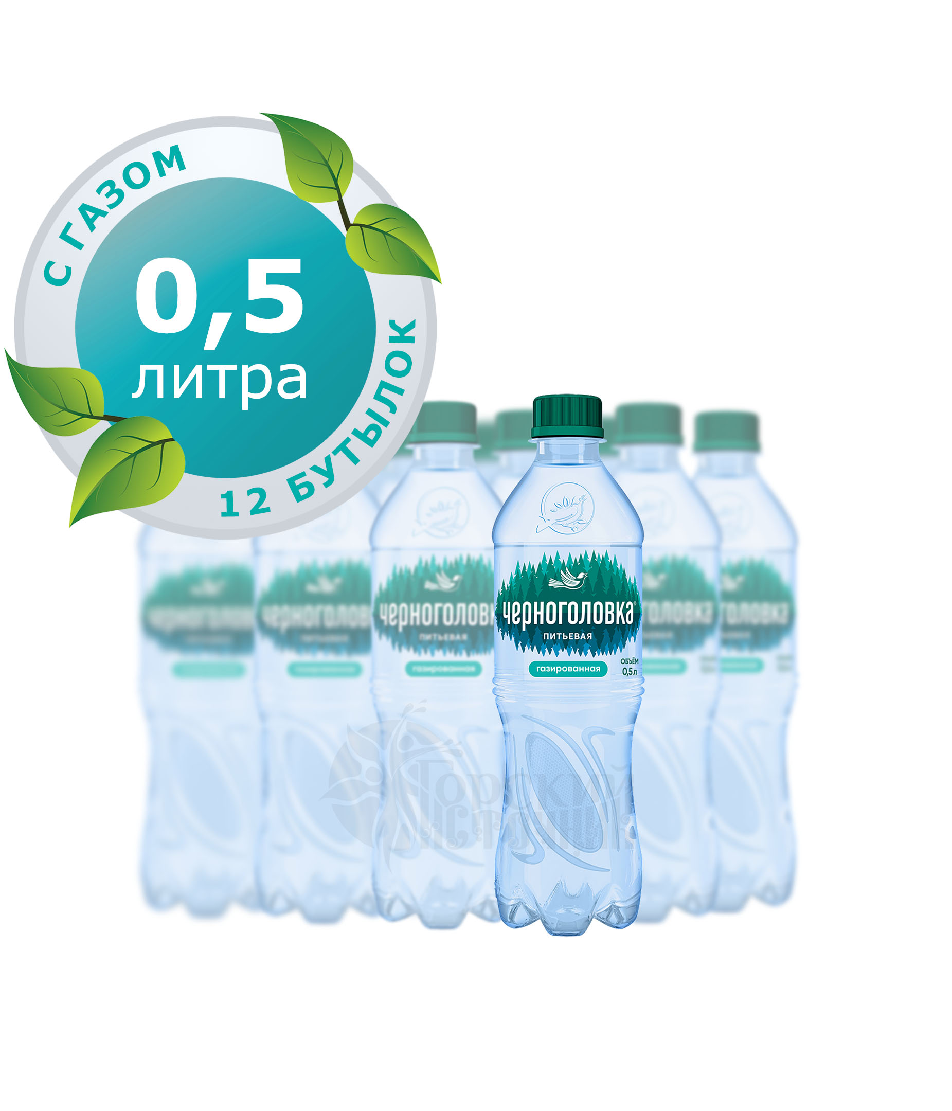 Вода «Черноголовка» газированная 500мл (упаковка 12шт)